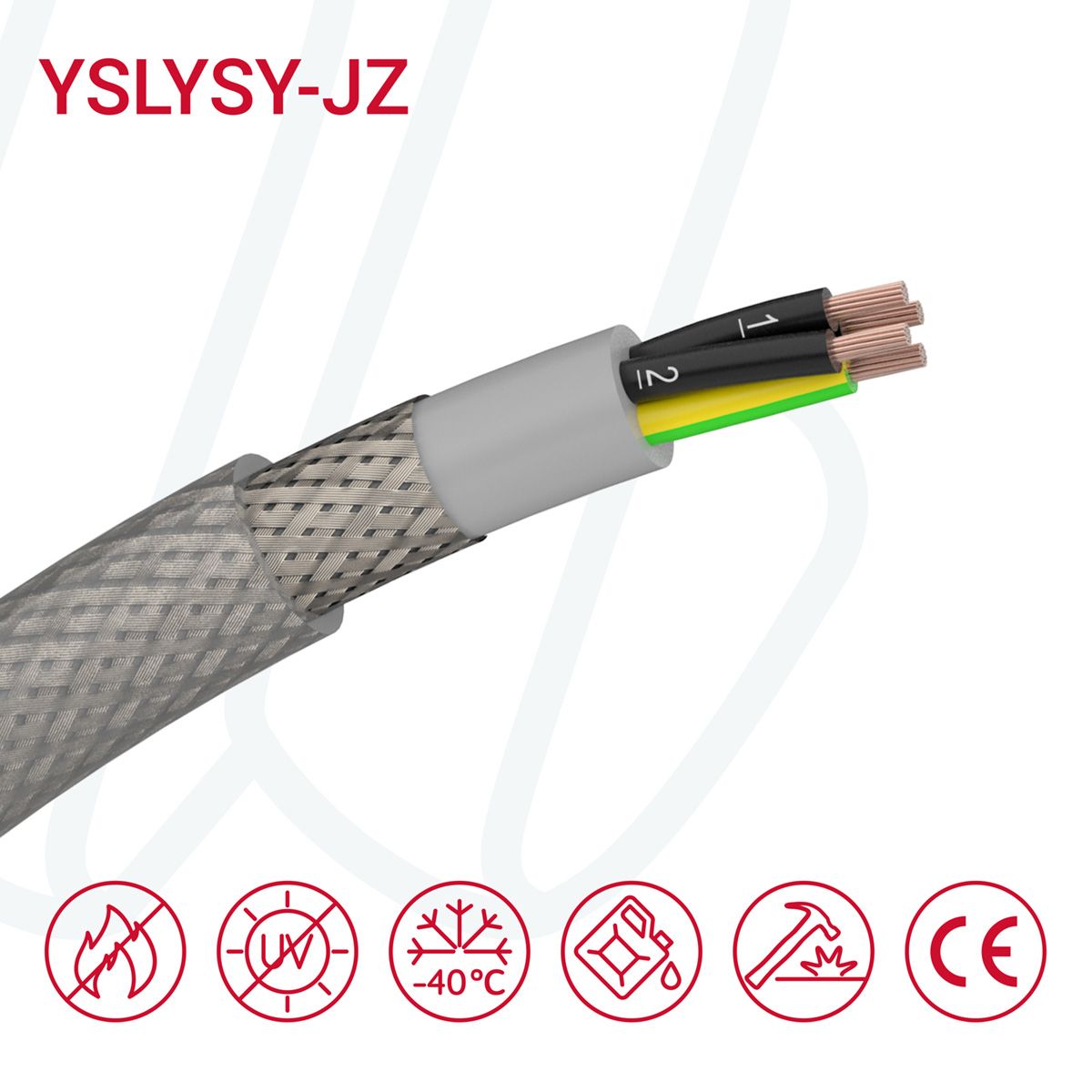 Кабель YSLYSY-JZ 34X0.75 прозора оболонка, 34, 0.75