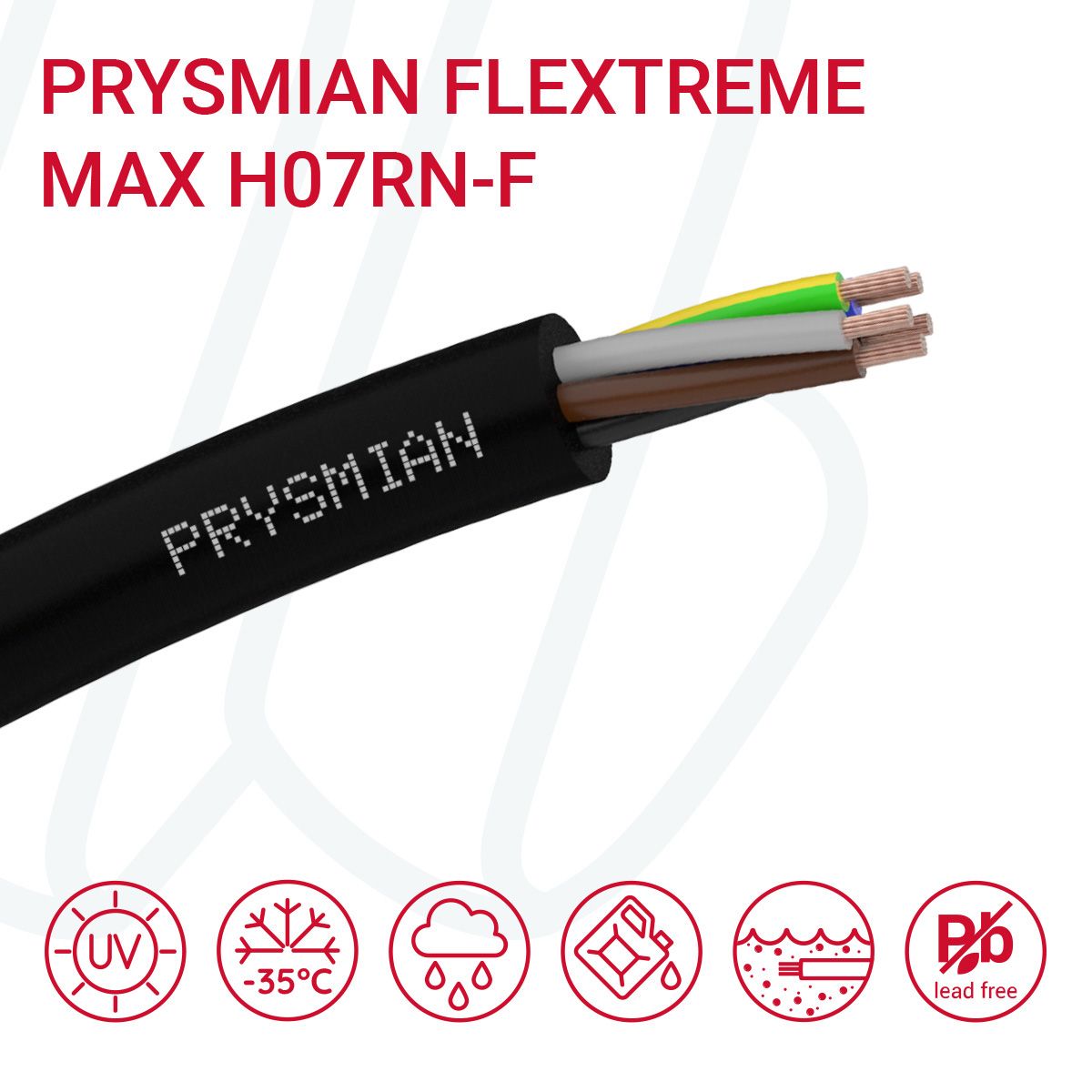 Кабель PRYSMIAN FLEXTREME MAX H07RN-F 01X120 чорний, 01, 120