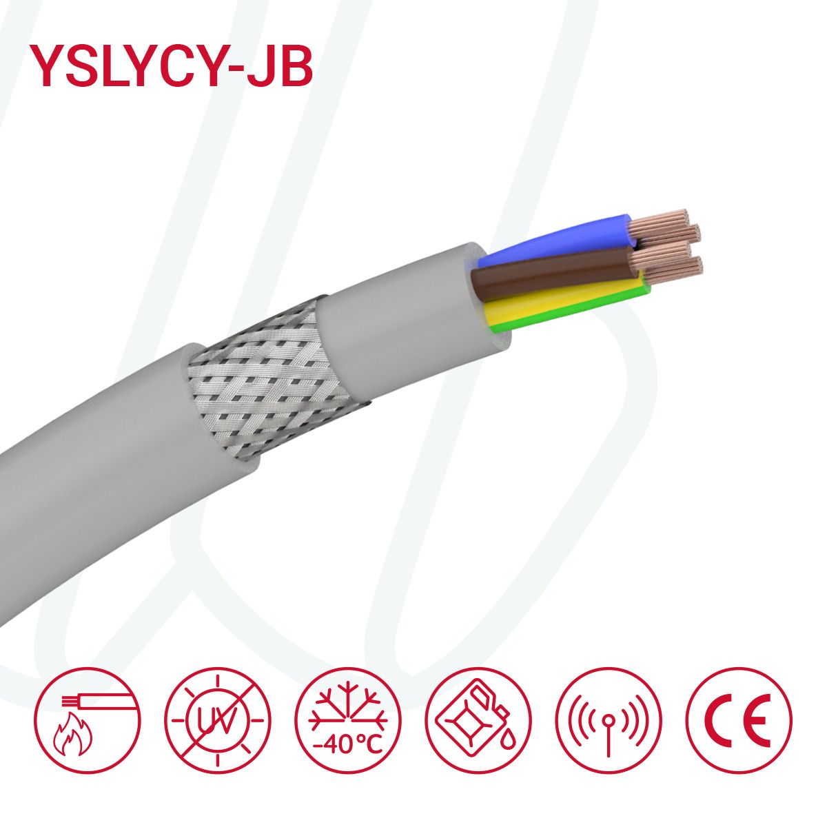 Кабель YSLYCY-JB 04X35 сірий, 04, 35