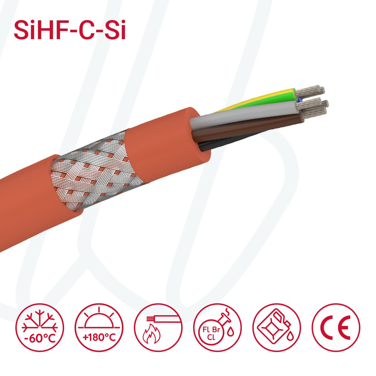 Кабель SiHF-C-Si-J 12X1.5 червоний, 12, 1.5