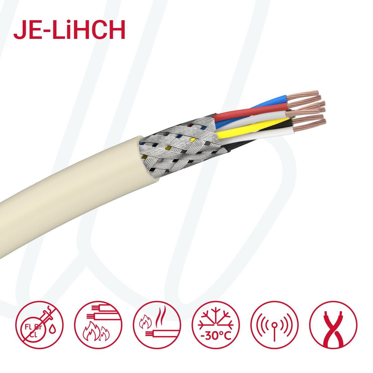 Кабель JE-LiHCH 16X2X0.5 Bd Si сірий, 08, 0.5