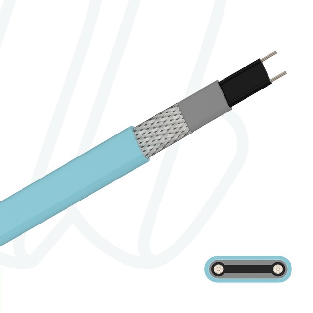Саморегулюючий нагрівальний кабель FABER HEAT Regular-85 CF 10 Вт/м при 10°C - 230В чорний, 02