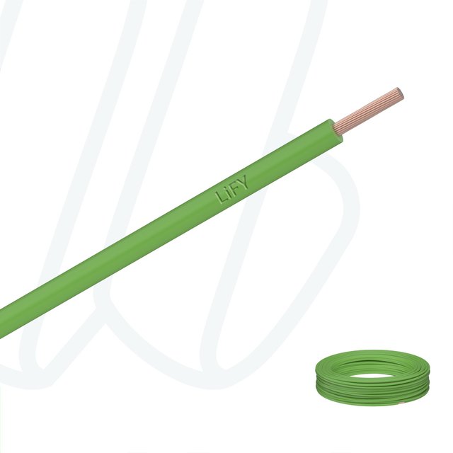 Провід LiFY 0.25 мм² зелений, 01, 0.25