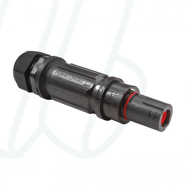 Штекер кабельний SPX, 480А, L2, 150 мм², ввід М40 Ø22–32мм, чорний | POWER SYNTAX, 480 A