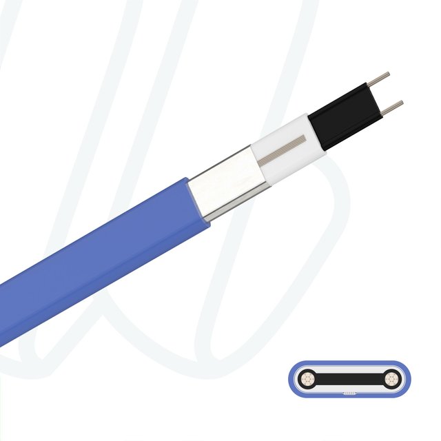 Саморегульований нагрівальний кабель ELTHERM ELSR-M-AF 15 Вт/м при 10°C - 230 В синій, 02