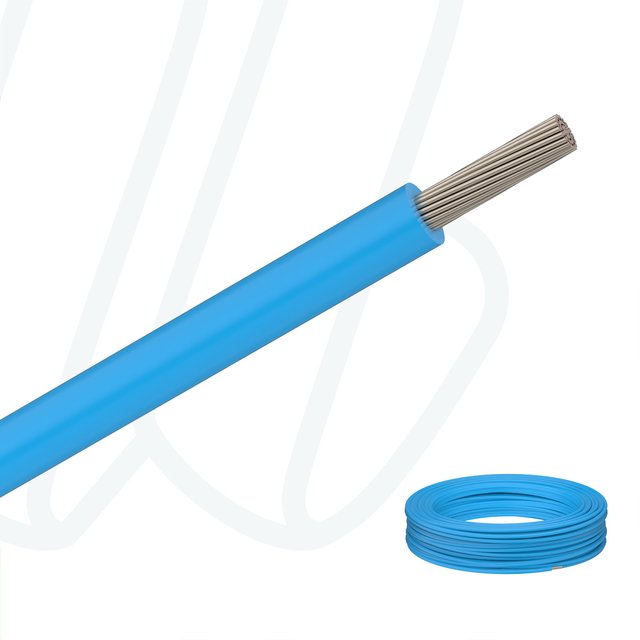 Провід мультистандартний MTW-TEW-HAR AWG10 (6мм²) блакитний RAL 5015, 01, 6