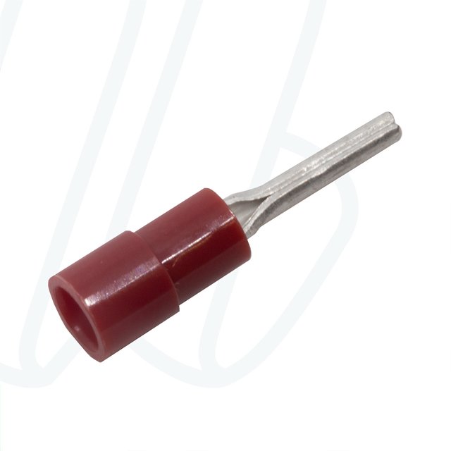 KA1519SR Штирьовий ізольований наконечник 0,5-1,5 мм² / червоний