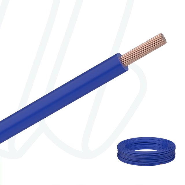 Провід монтажний гнучкий H07V-K 2.5 мм² ультрамариновий синій RAL 5002, 01, 2.5