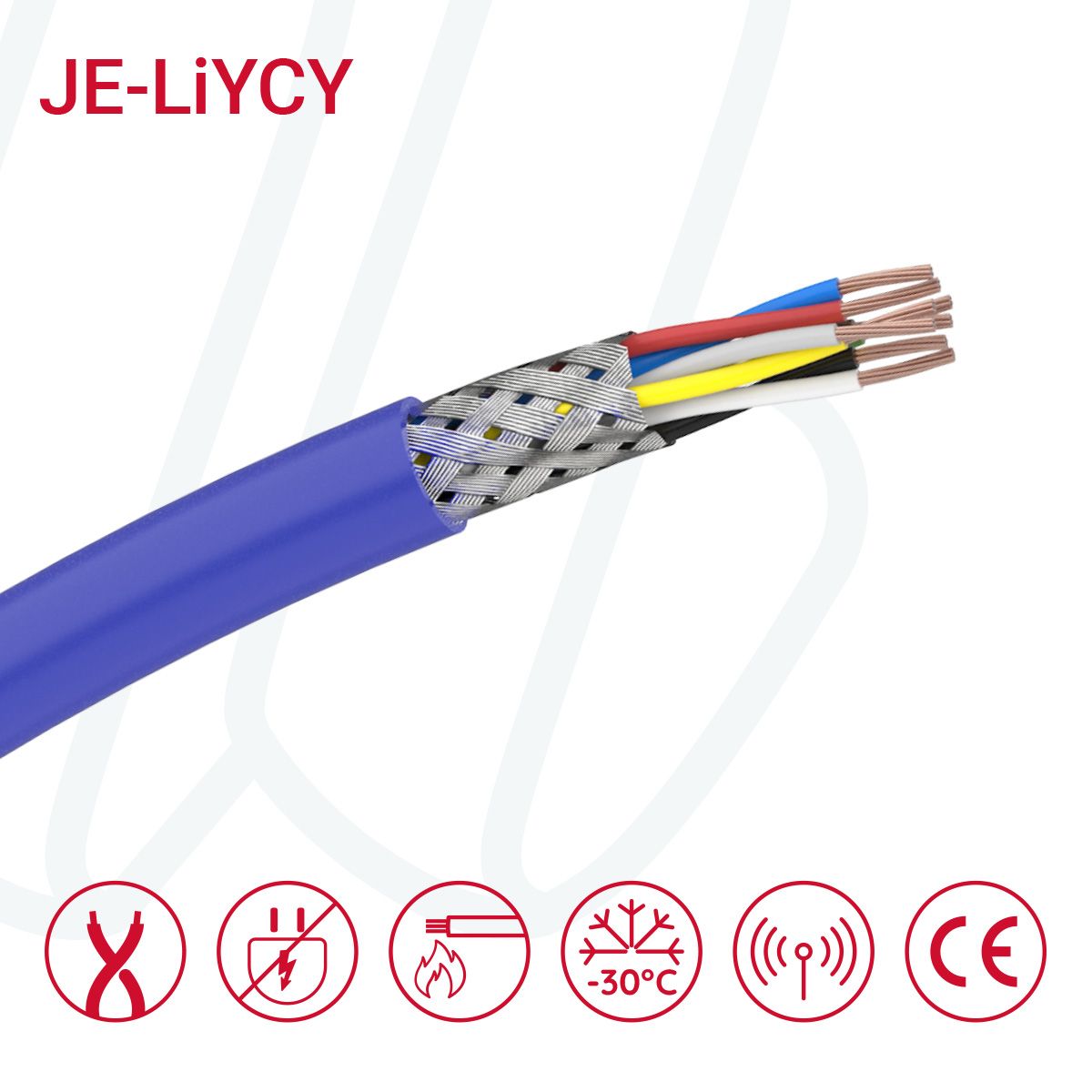 Кабель JE-LiYCY 32X2X0.5 Bd Si синій, 64, 0.5