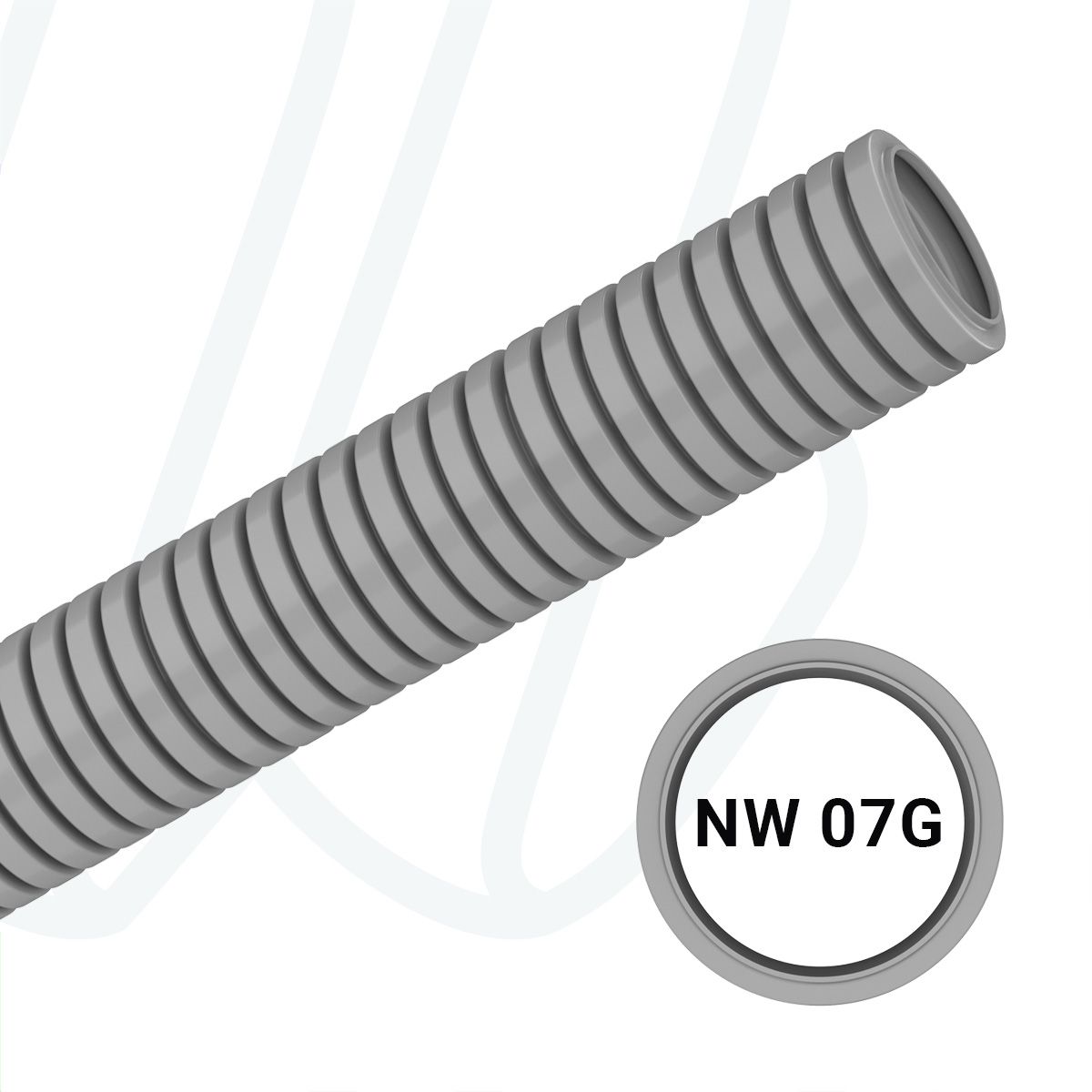 Захисна гофротруба PARN NW07 з поліаміду, сіра (упак. 100м)