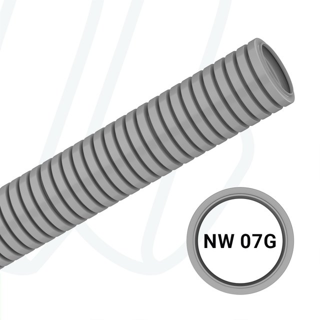Захистна гофротруба PARN NW07 з поліаміду, сіра (упак. 100м)