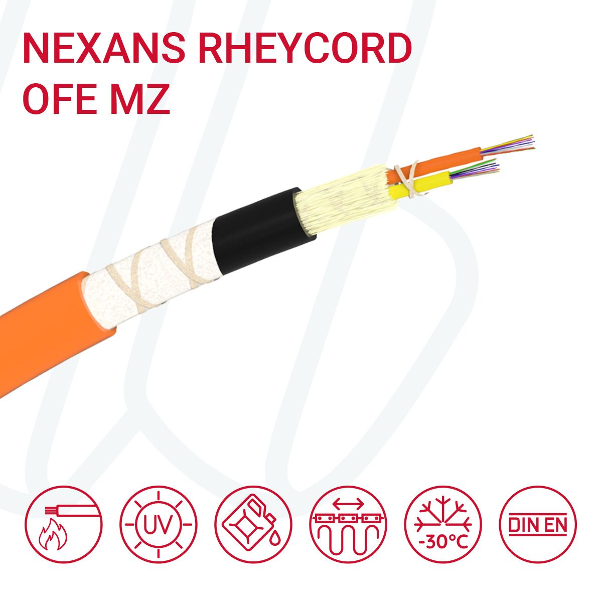 Кабель NEXANS Rheycord®-OFE MZ 2X12E9/125 помаранчевий