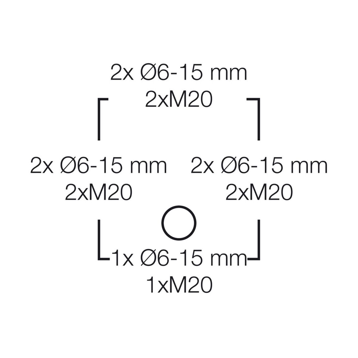Розподільна коробка DK0202G 93x93x62 мм, IP66, з клемником 5x2,5 мм², світло-сіра RAL 7035, | HENSEL