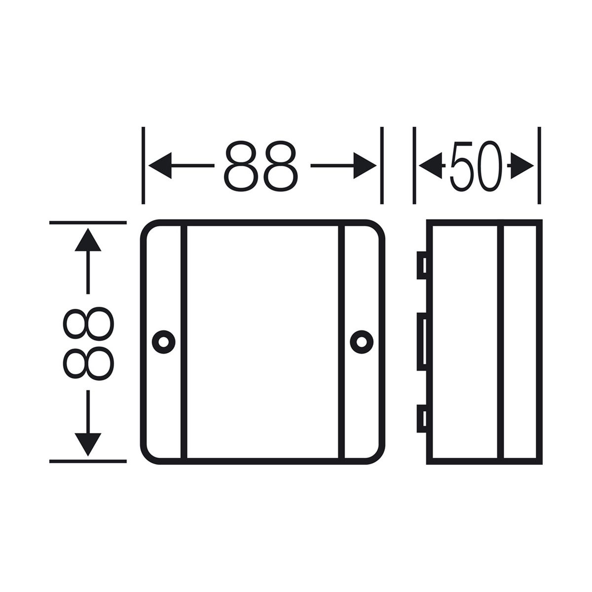 Розподільна коробка DE9326 88x88x50 мм, IP55, з клемником 5х2,5 мм², біла RAL 9016 | HENSEL