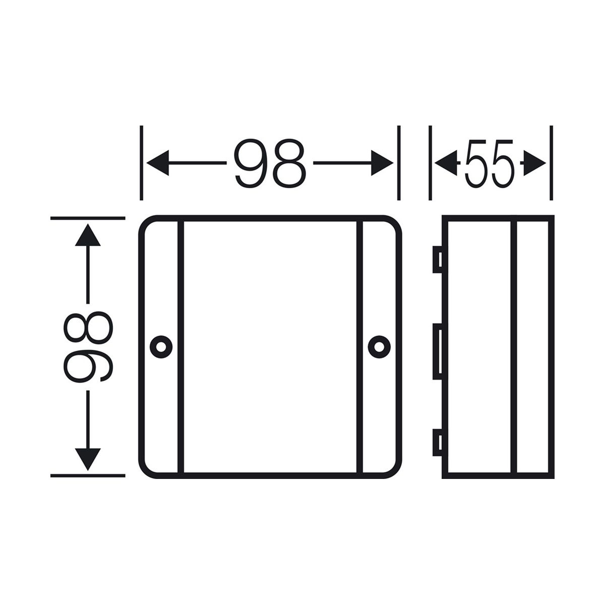 Розподільна коробка DE9340 98x98x55 мм, IP55, без клемника, світло-сіра RAL 7035 | HENSEL