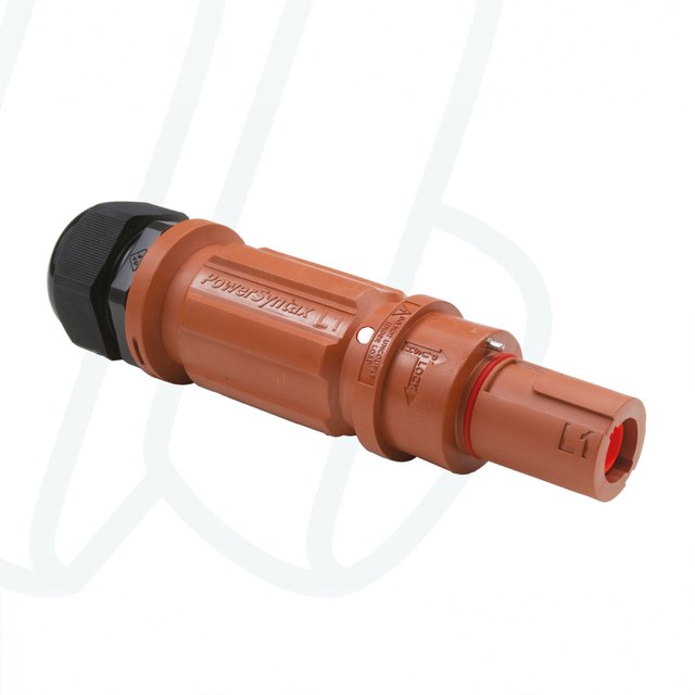 Штекер кабельний SPX, 480А, L1, 150 мм², ввід М40 Ø22–32мм, коричневий | POWER SYNTAX, 480 A