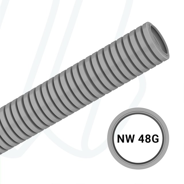 Захисна гофротруба PARN NW48 з поліаміду, сіра (упак. 50м)