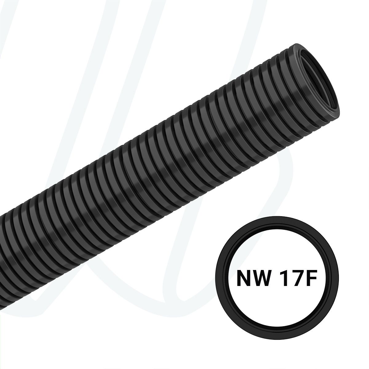Захисна гофротруба PARN NW17 з поліаміду, чорна (упак. 50м)
