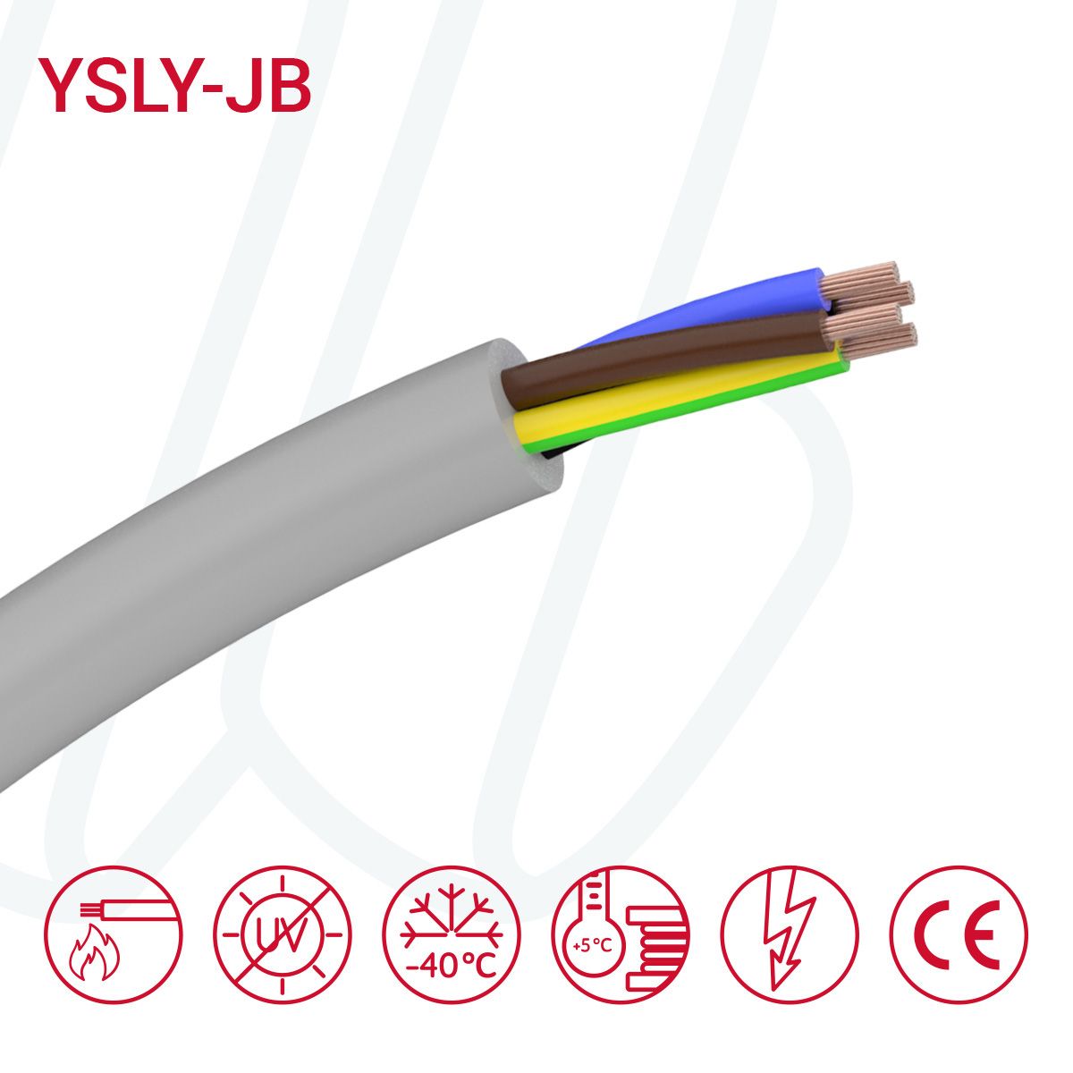 Кабель YSLY-JB 04X120 сірий, 04, 120