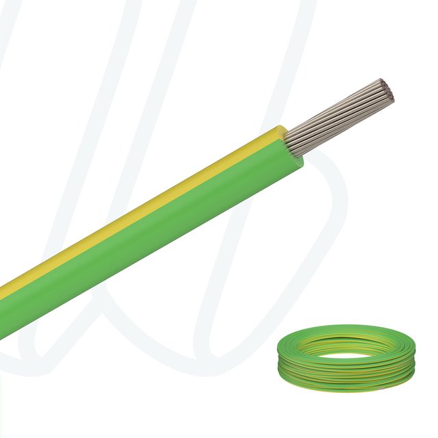 Провід термостійкий SiF 01X0.75 жовто-зелений, 01, 0.75