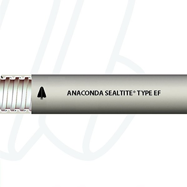 Металевий захисний рукав з гладким ПВХ покриттям ANACONDA SEALTITE EF - cірий - 3/4" (10м)